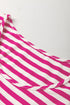 Mixed Stripe Print Sleeveless Tiered Loose Fit Casual Mini Tank Dress